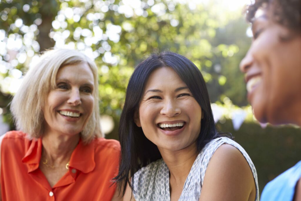 Women talking in a group